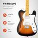 Набор электрогитара Donner Music DJC-1000S Sunburst Electric Guitar EC1407 + чехол + ремень 87541 фото 4