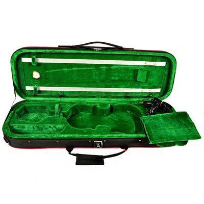 Кофр для скрипки Rafaga размер 4/4 с гигрометром зеленый бархат 84100 фото