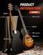 Набір електрогітара Donner Music DLP-124 Electric Guitar Sunburst + чохол + ремінь 87540 фото 4